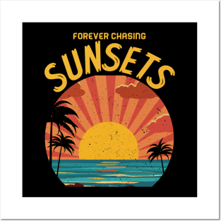 Forever Chasing Sunsets Tee, Sun Seeker T-shirt, Comfort Colors T-shirt, Beach Tee, Sunset T-shirt, Tee, Size up for Oversized, Sun Tee Posters and Art